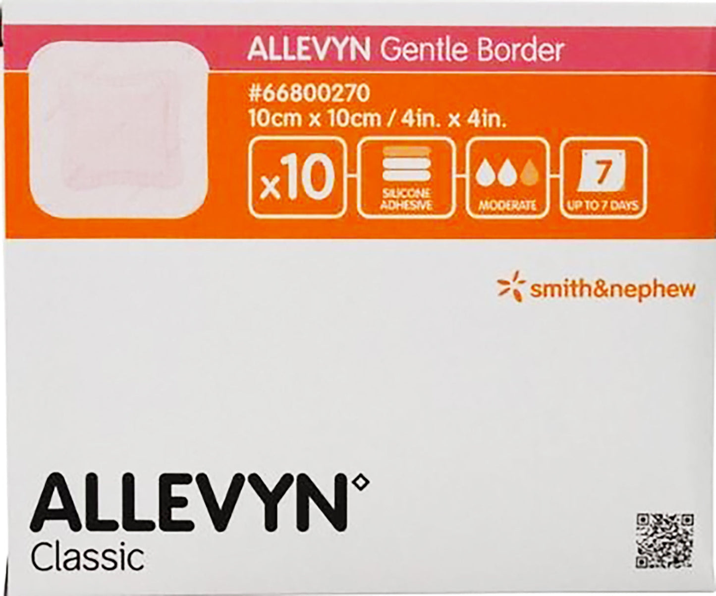 Allevyn gentle Bord 10cmX10cm Box10