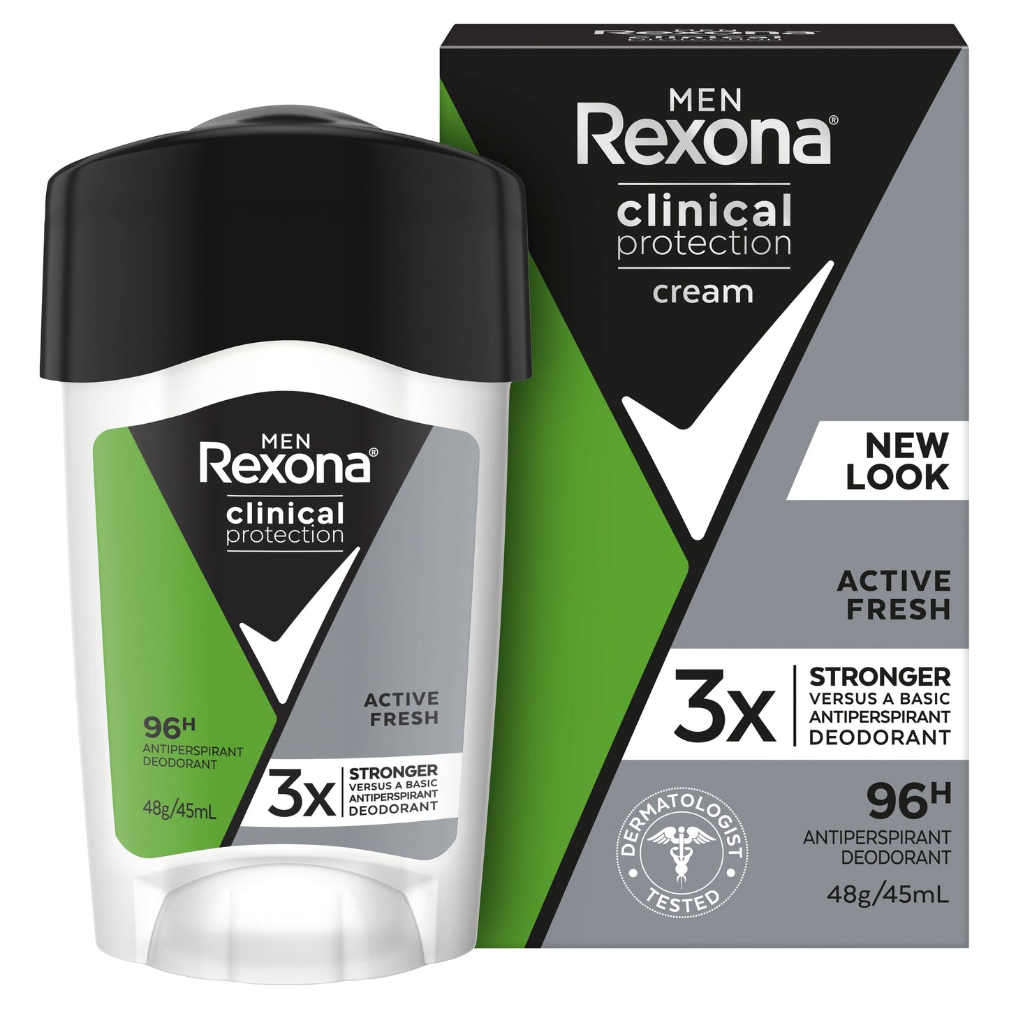 Rexona for Men Active fresh Clinical Protection Antiperspirant Deodorant Cream 45ml