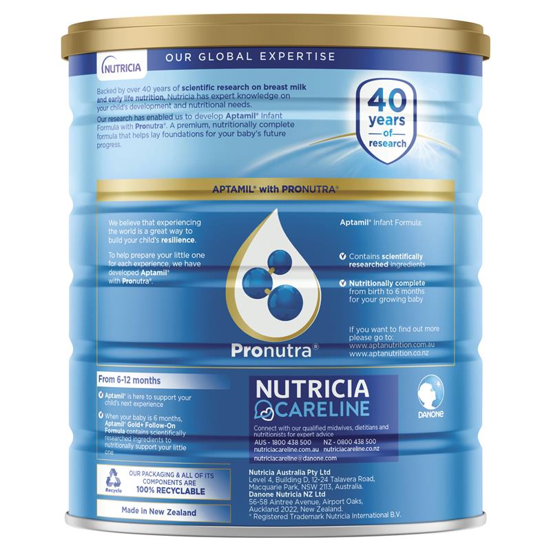 Aptamil Gold+ 1 Baby Infant Formula From Birth to 6 Months 900g (expiry 12/24)