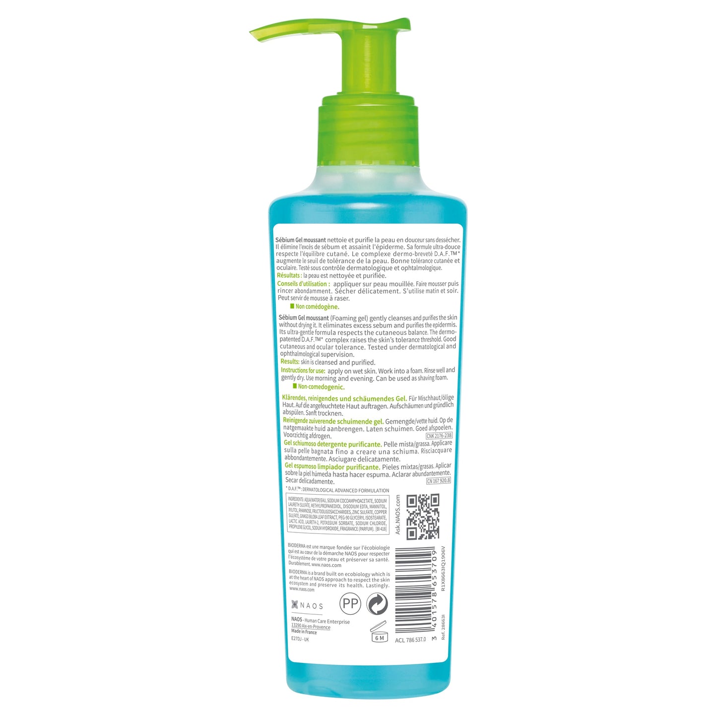 Bioderma Sebium Purifying Cleansing Foaming Gel 200ml