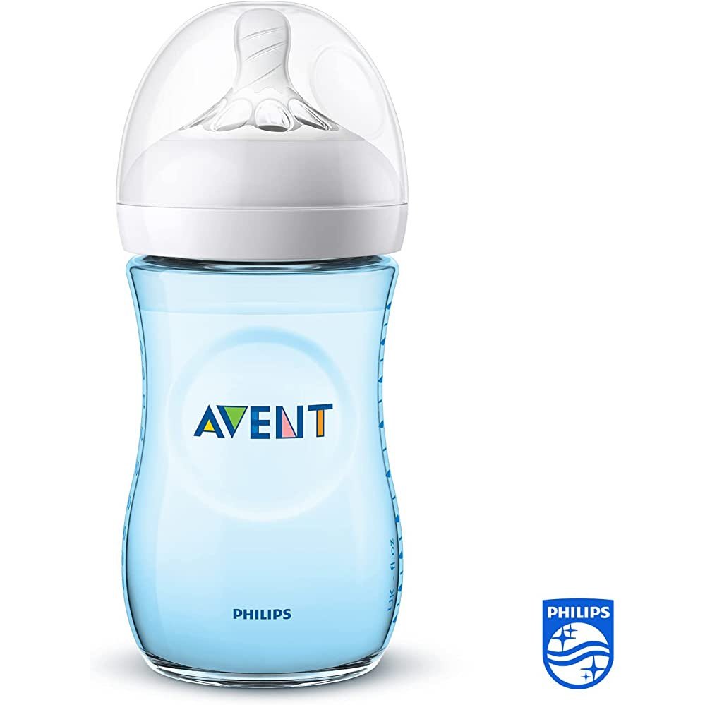 AVENT Natural Baby Feeding Bottles 260mL Twin Pack Blue