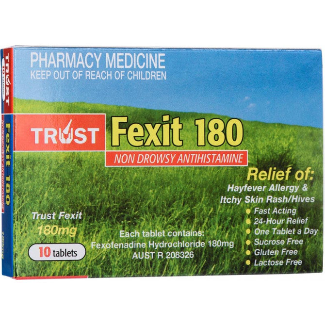 Hayfever Trio - 50x Chemists Own Loratadine + 30x Chemists Own Cetirizine + 10x Trust Fexit 180mg