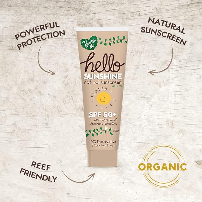 123 Nourish Me Hello Sunshine SunscreenTinted 100g
