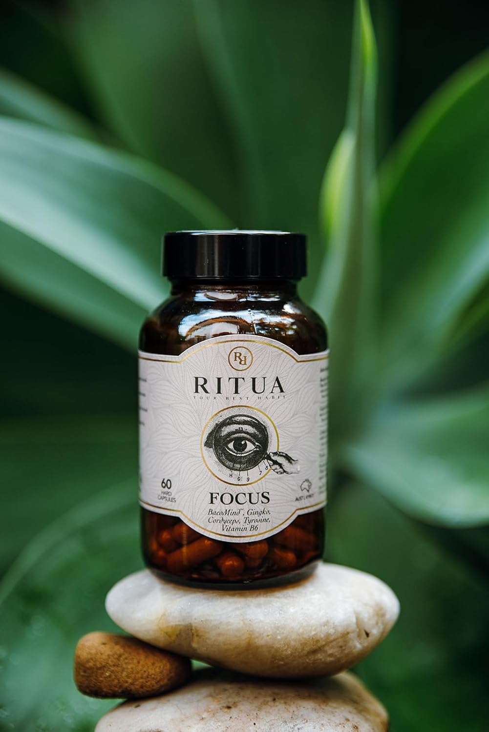RITUA FOCUS BacoMind Ginko Cordyceps Tyrosine B6 60 Caps