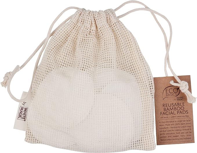 White Magic Eco Basics Bamboo Facial Pads 10Pk