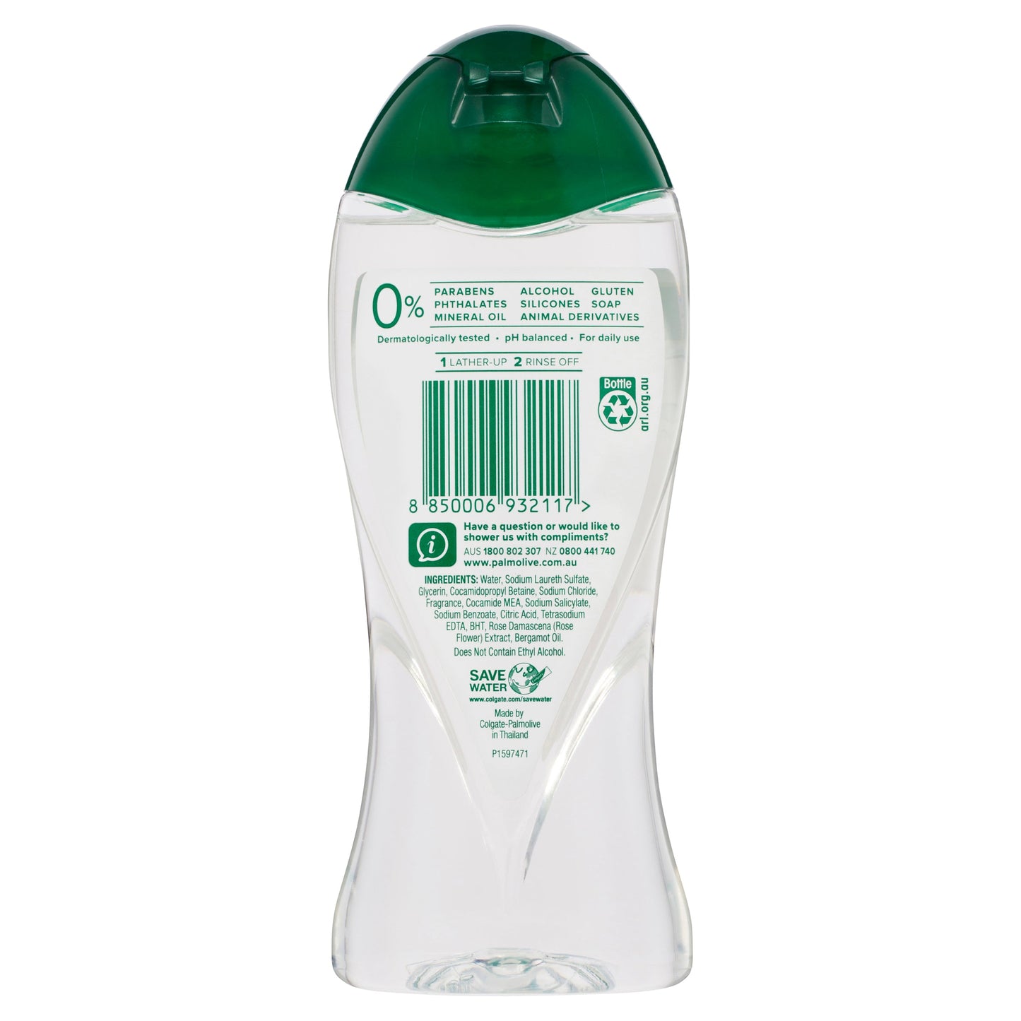 Palmolive Micellar Rose Body Wash 0% Parabens 400mL