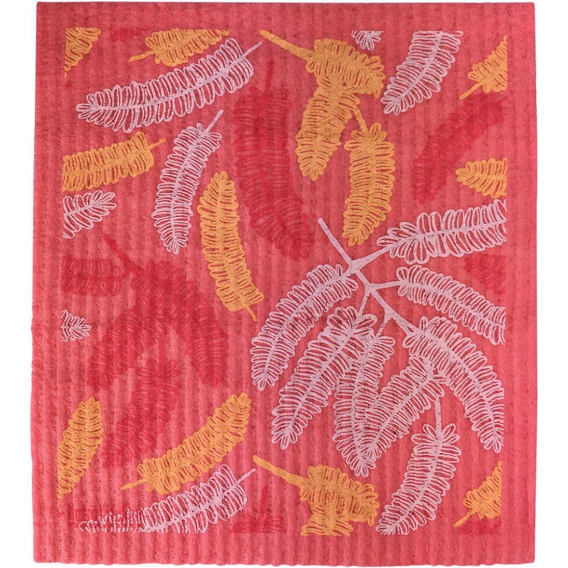 RETROKITCHEN 100% Biodegradable Dishcloth Poinciana Leaves 1