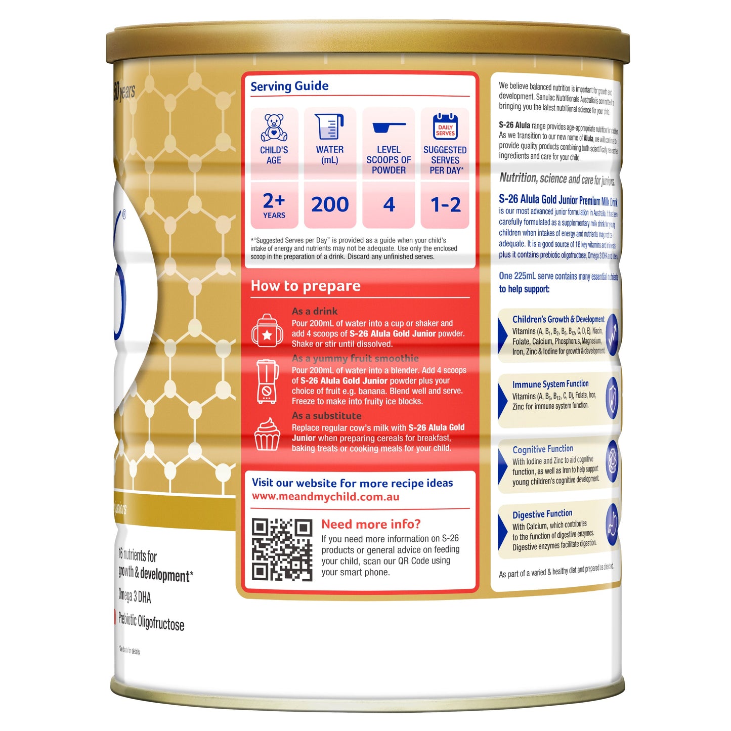 S-26 Alula Gold Junior Milk Drink, Stage 4