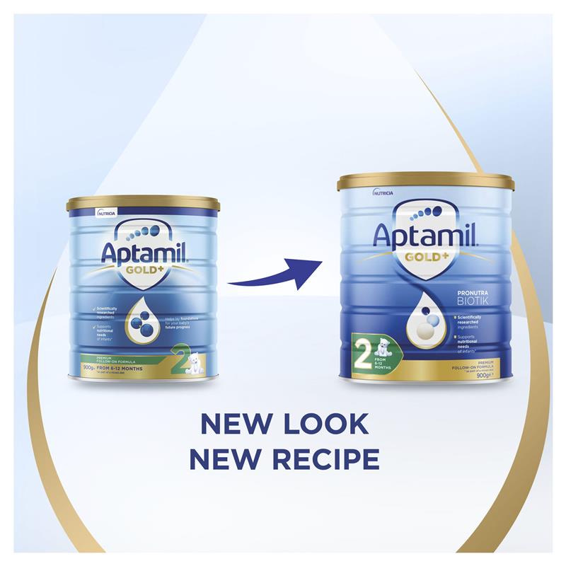 Aptamil Gold+ 2 Baby Follow-On Formula From 6-12 Months 900g
