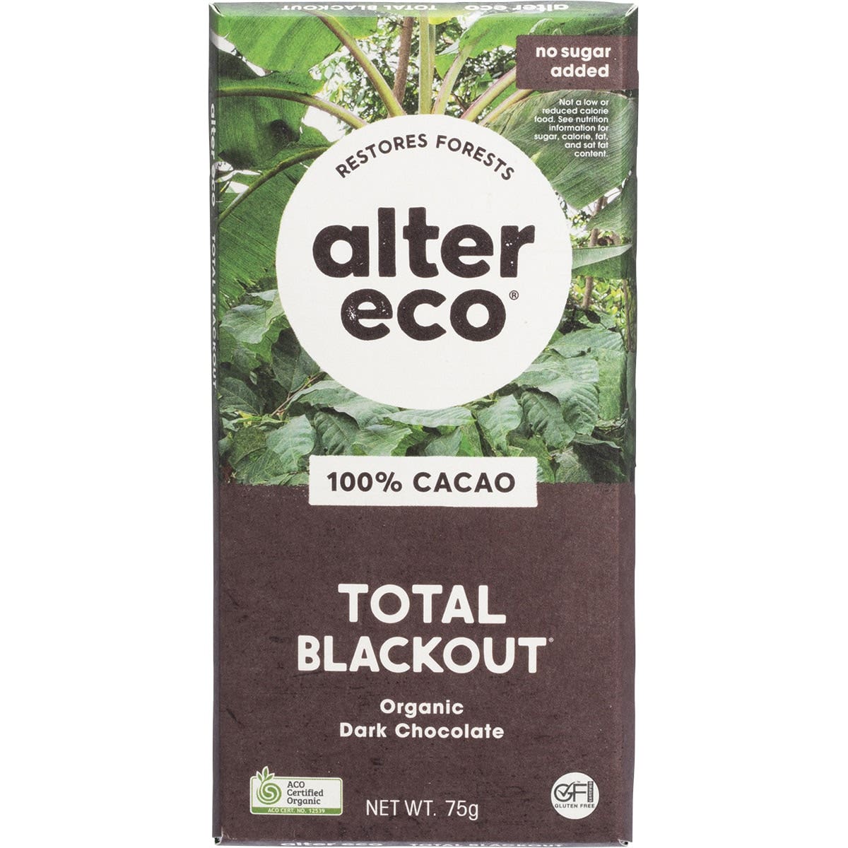 ALTER ECO Chocolate (Organic) Dark Total Blackout 75g 12PK