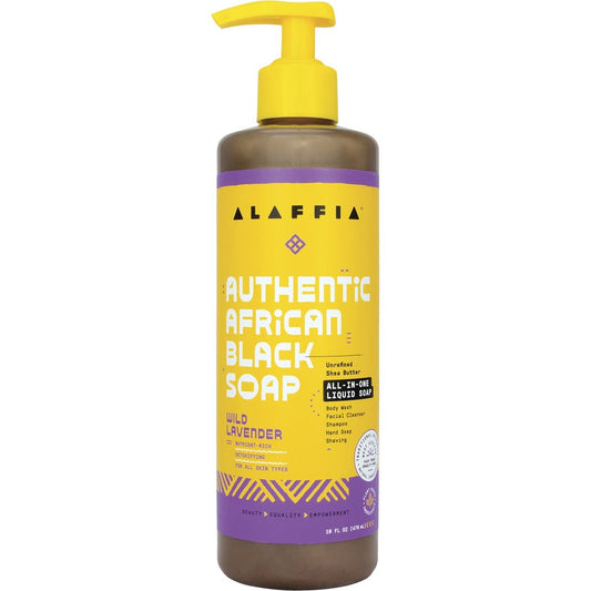 ALAFFIA African Black Soap All-In-One Wild Lavender 476ml