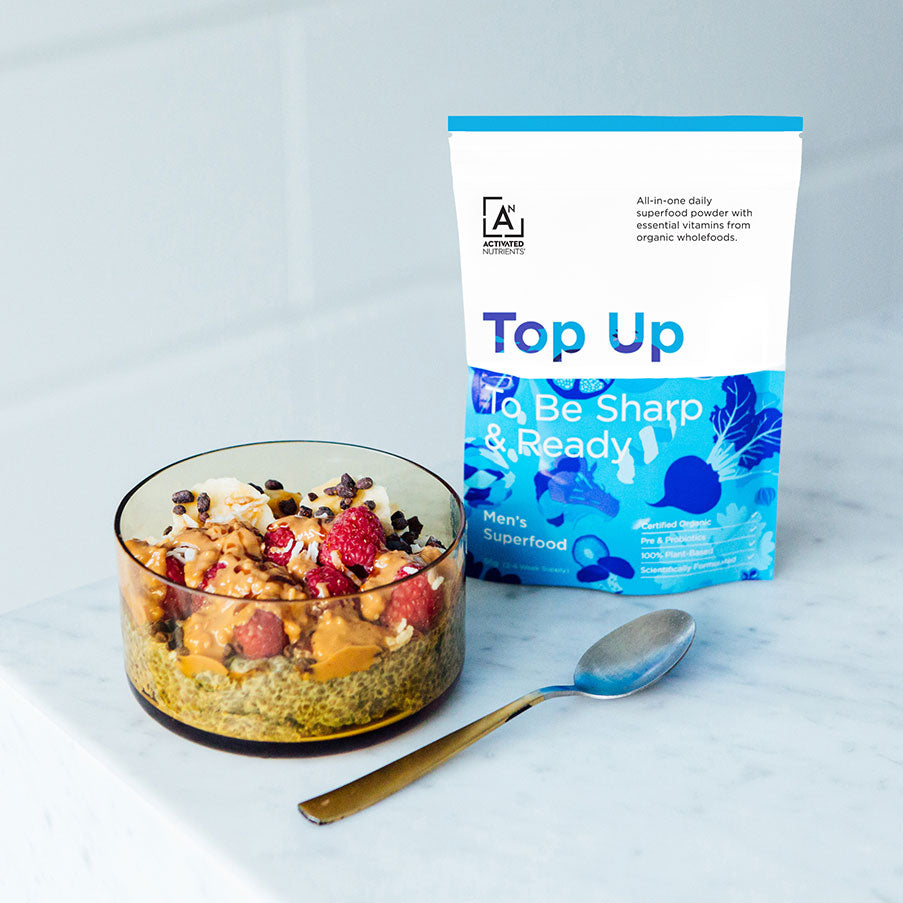 Activated Nutrients Organic Top Up Men's Superfood Multivitamin+ (To Be Sharp & Ready) 224g