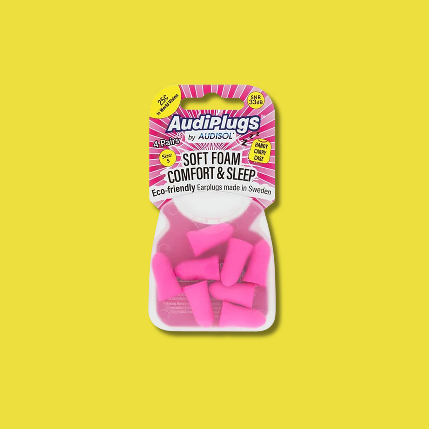 AUDIPLUGS SOFT FOAM COMFORT & SLEEP EAR PLUGS