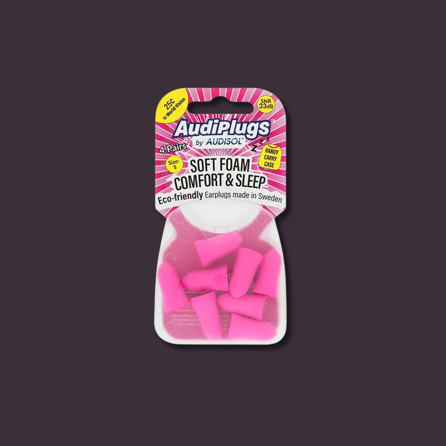 AUDIPLUGS SOFT FOAM COMFORT & SLEEP EAR PLUGS
