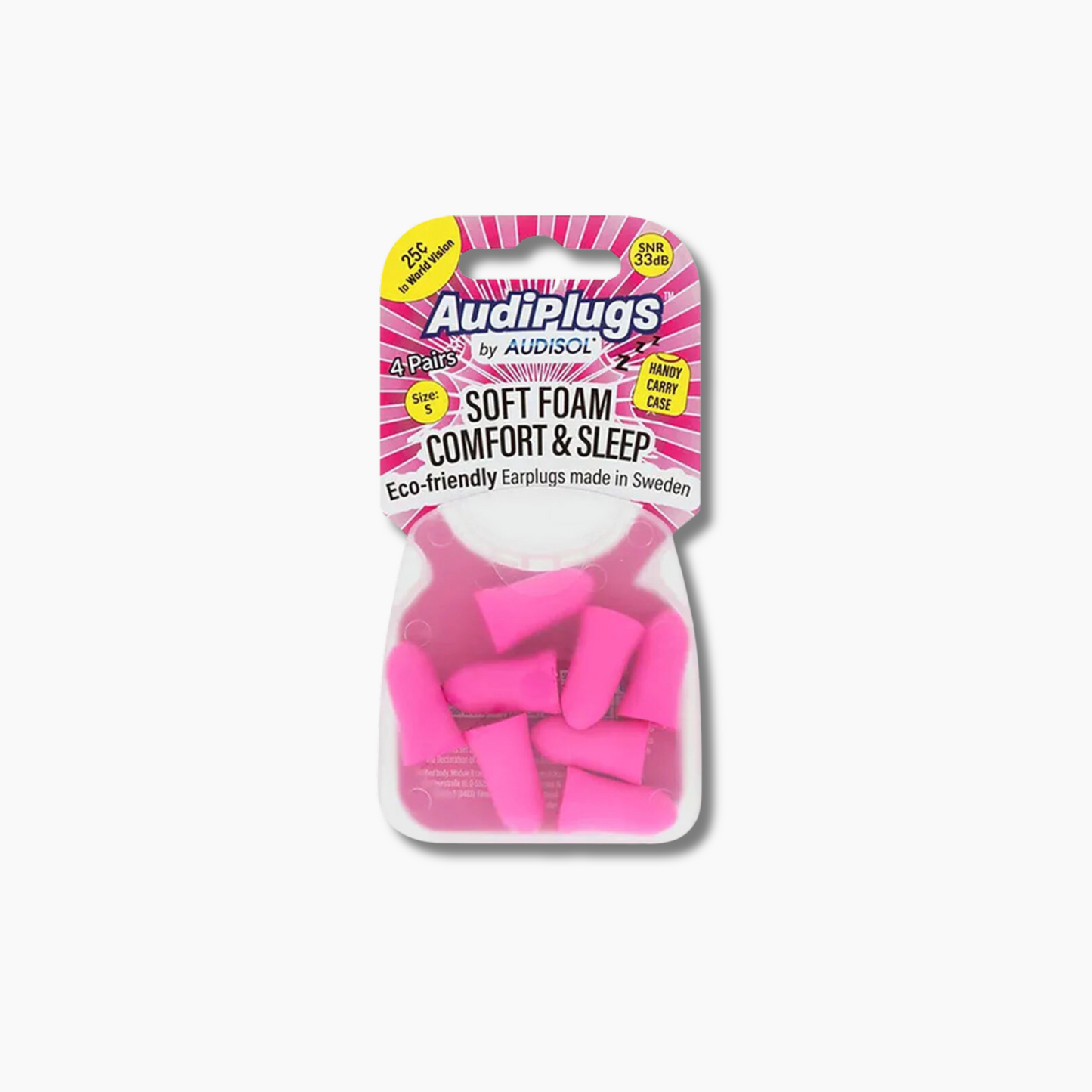 AUDIPLUGS SOFT FOAM COMFORT & SLEEP EAR PLUGS