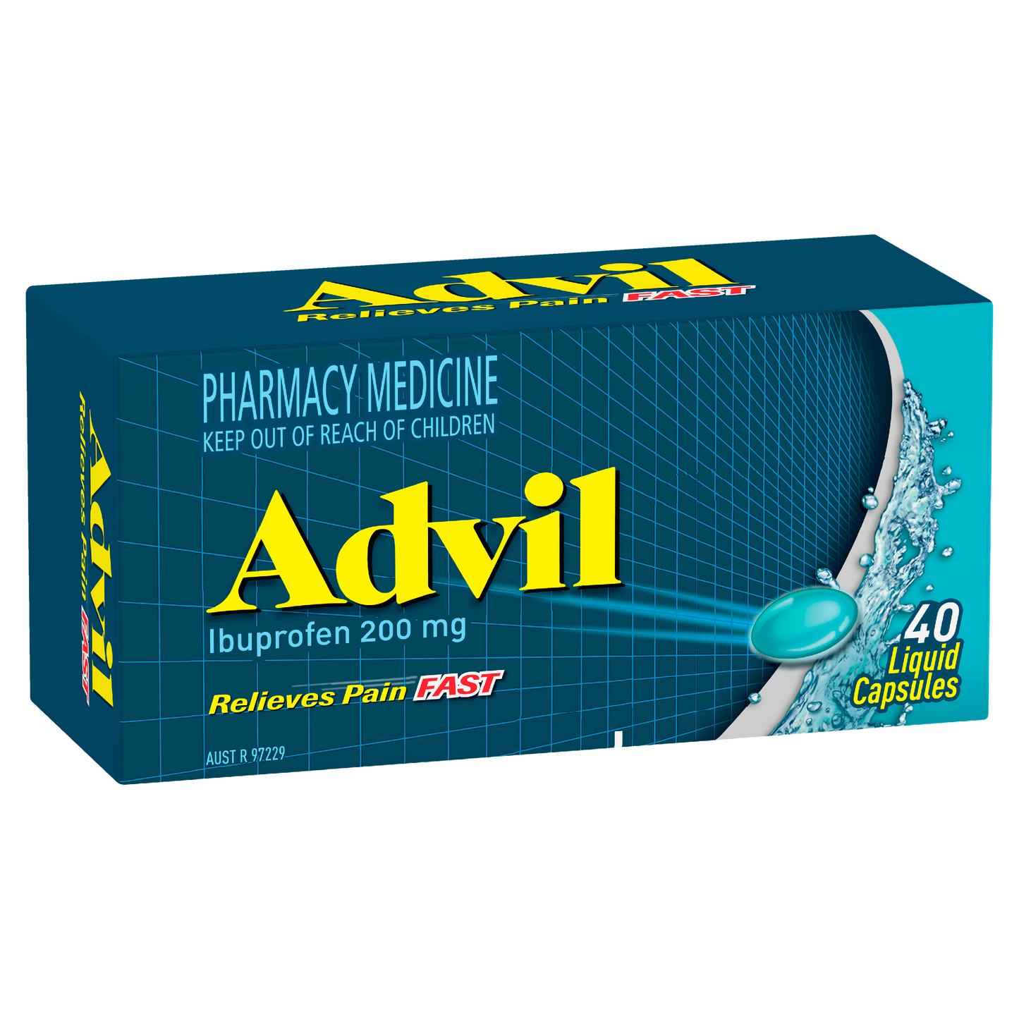 Advil Liquid Capsules for Fast & Effective Pain Relief 200mg Ibuprofen 40 Pack