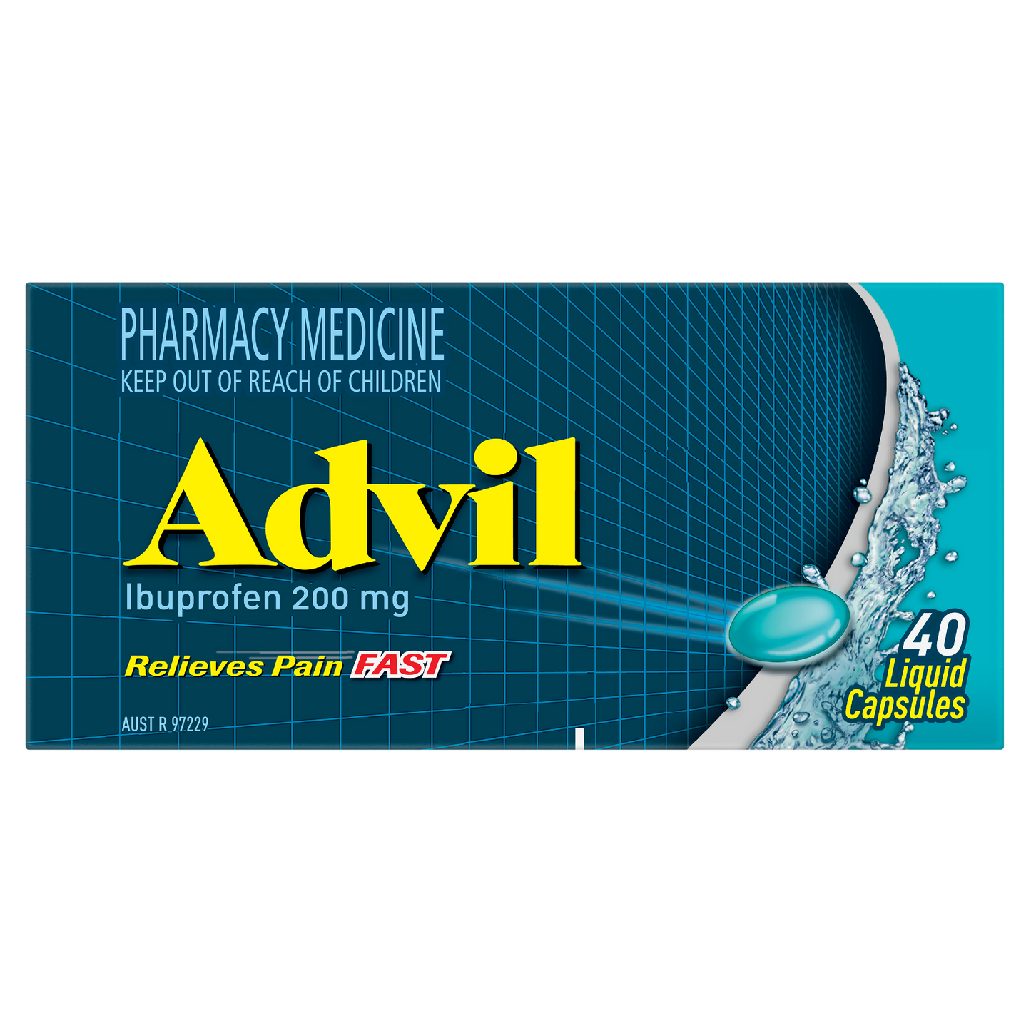 Advil Liquid Capsules for Fast & Effective Pain Relief 200mg Ibuprofen 40 Pack
