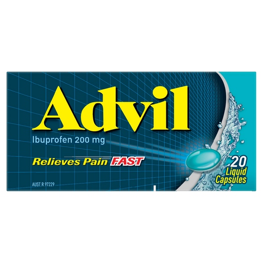 Advil Liquid Capsules for Fast & Effective Pain Relief, 200mg Ibuprofen 20 Pack
