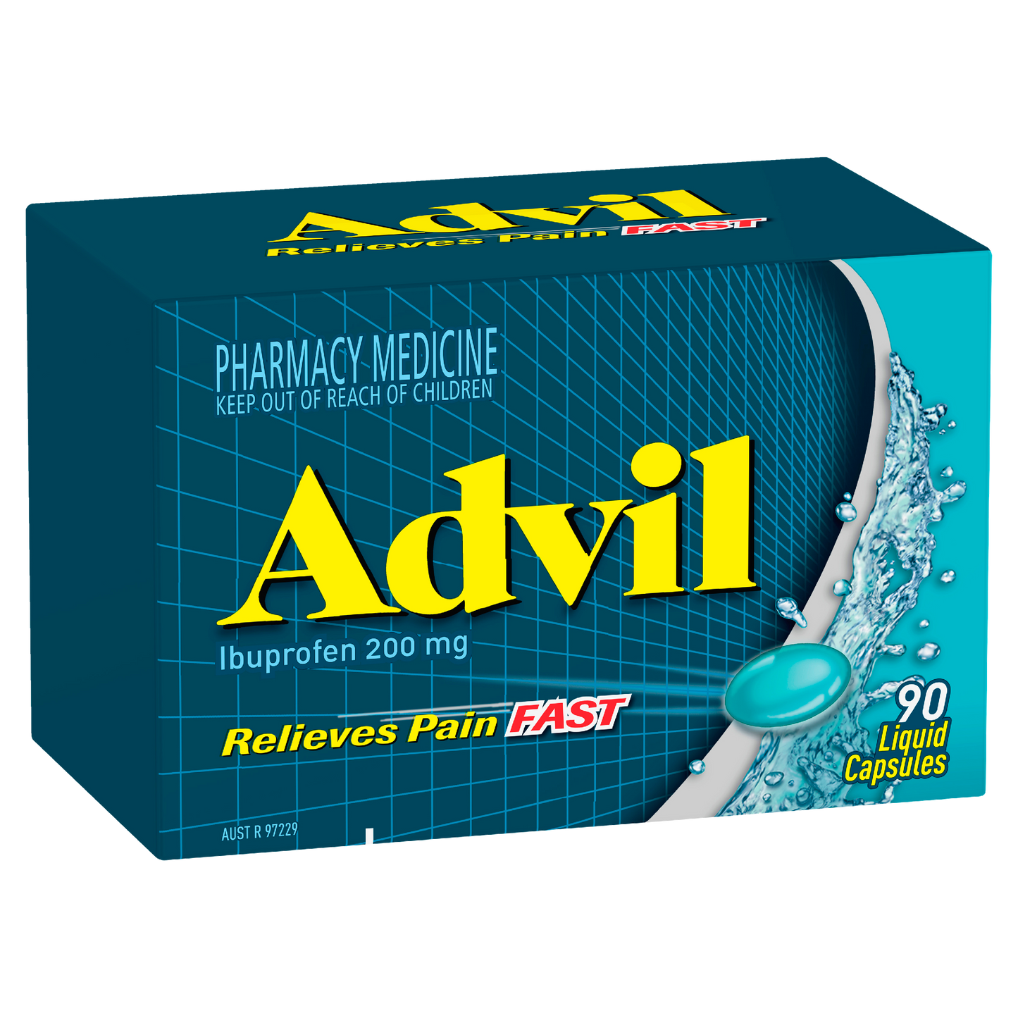 Advil Liquid Capsules for Fast & Effective Pain Relief with Liquid Speed 90 Pack