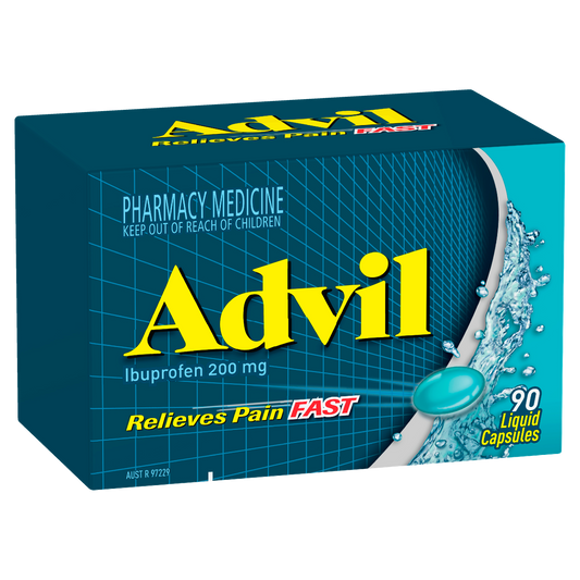 Advil Liquid Capsules for Fast & Effective Pain Relief with Liquid Speed 90 Pack