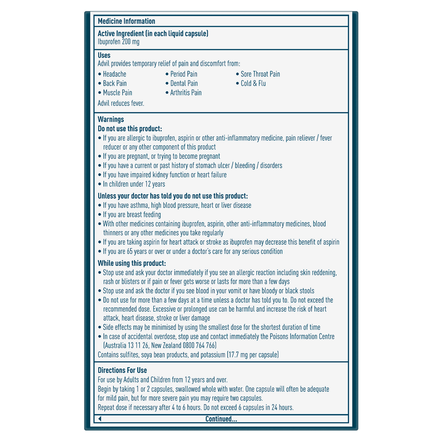 Advil Liquid Capsules for Fast & Effective Pain Relief with Liquid Speed 90 Pack