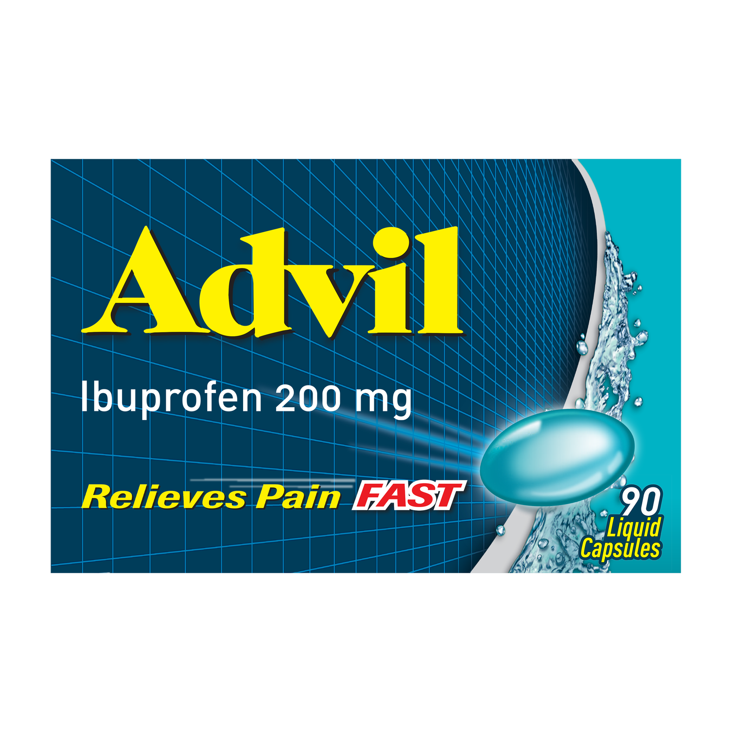 Advil Liquid Capsules for Fast & Effective Pain Relief with Liquid Speed 90 Pack