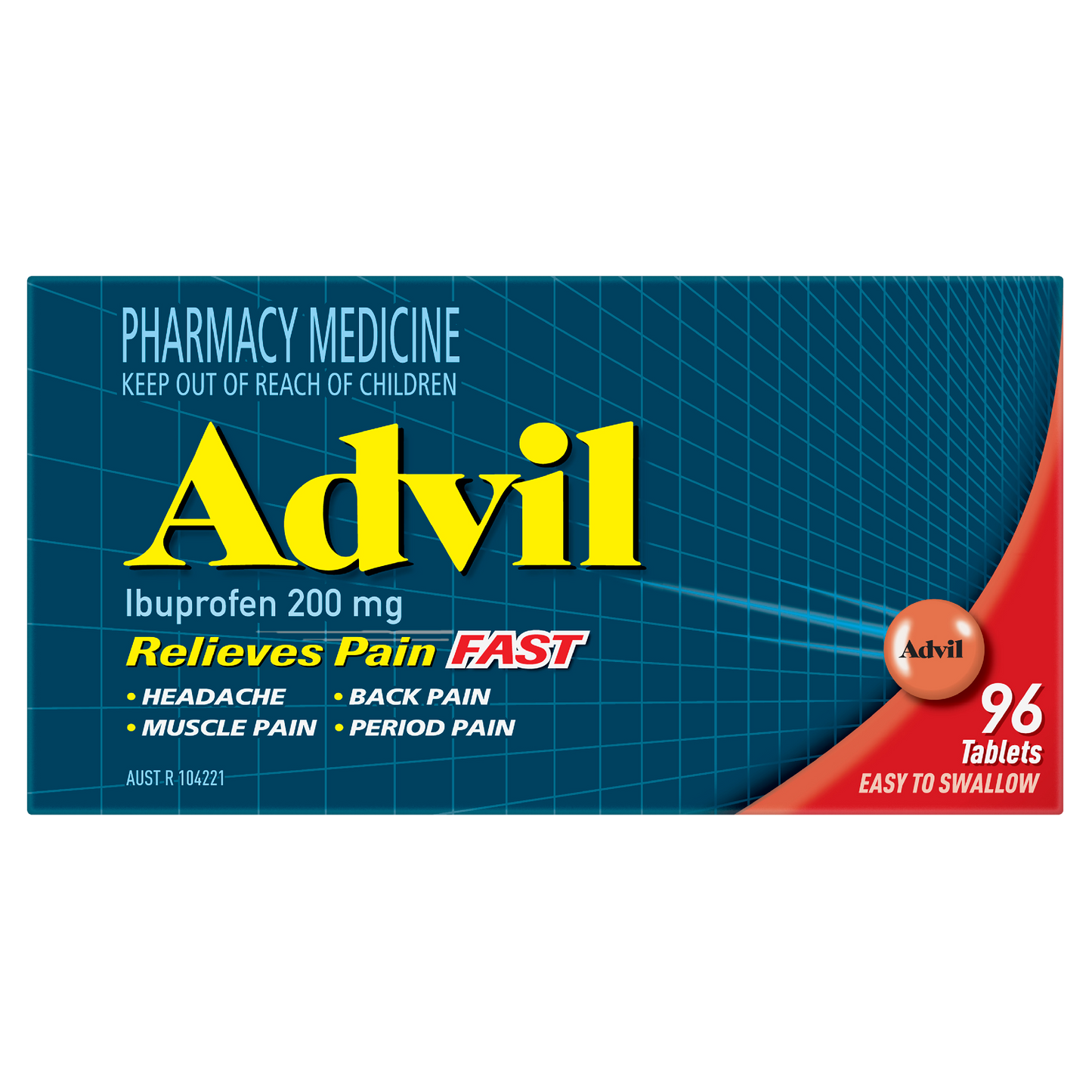 Advil Tablets 200mg Ibuprofen 96 Pack