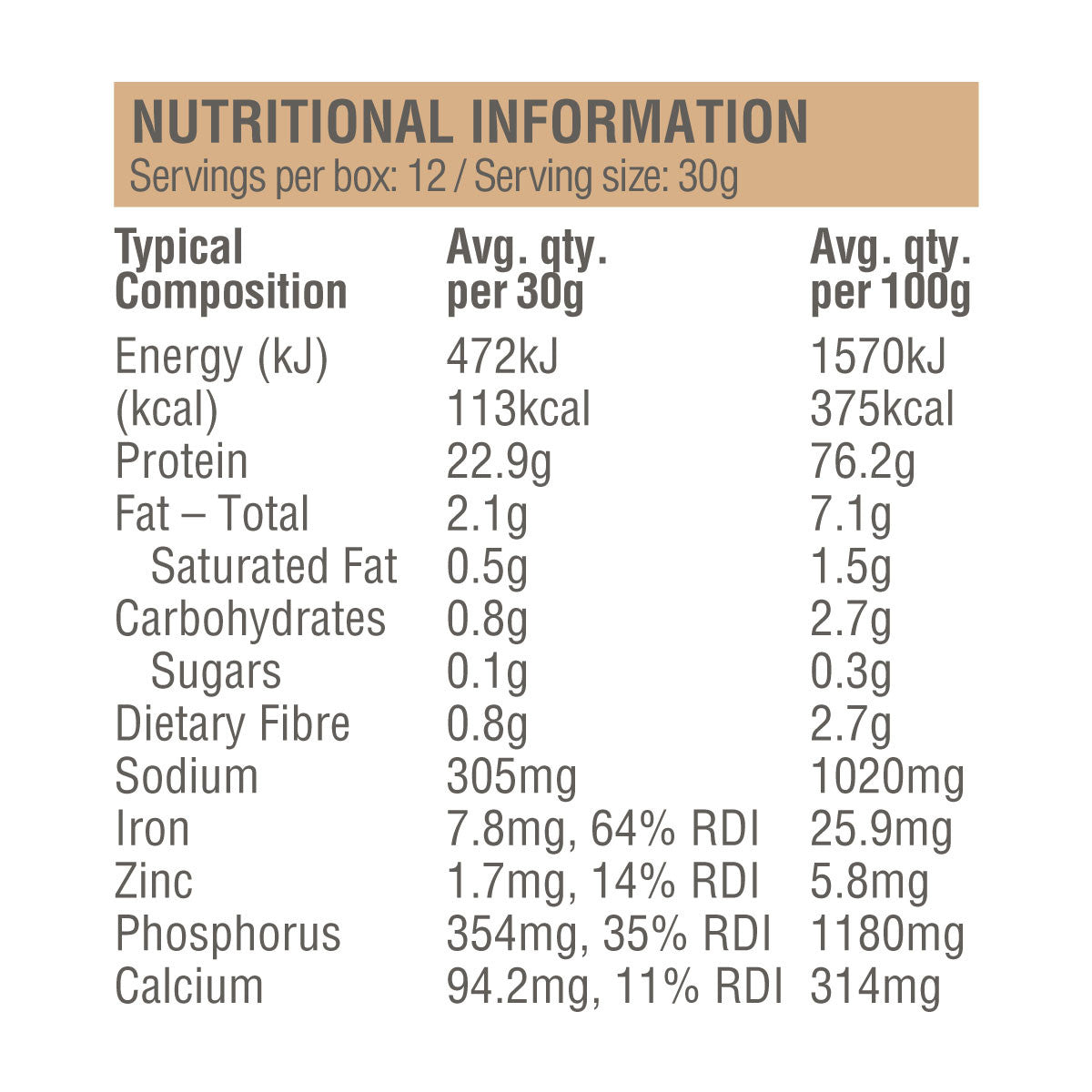 AMAZONIA Raw Protein Slim & Tone Vanilla Cinnamon 12x30g