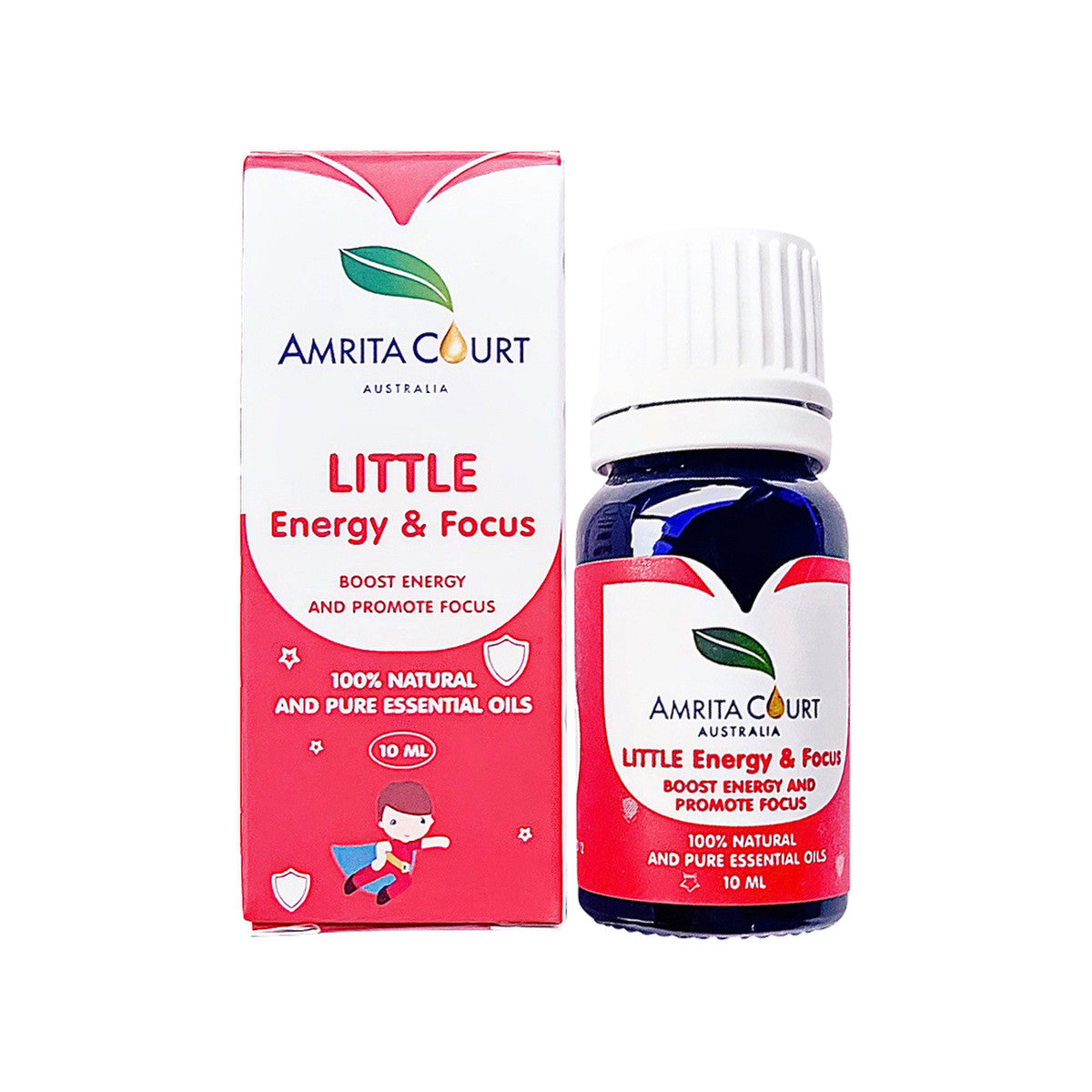 Amrita Court LITTLE 100% Natural & Pure Essential Oil Blend Energy & Focus 10ml