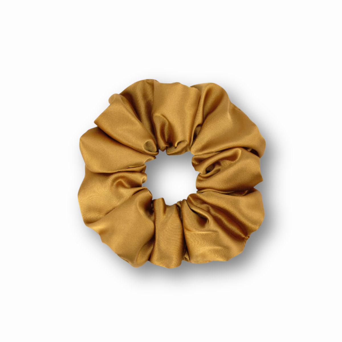 BURNT ORANGE SATIN SCRUNCHIE - 1 PK