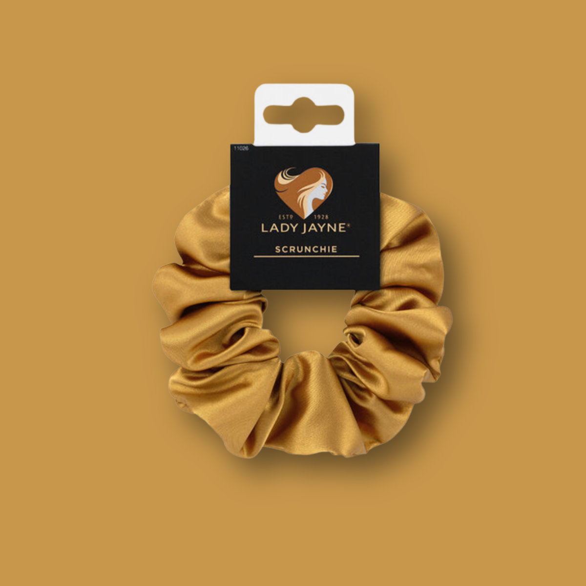 BURNT ORANGE SATIN SCRUNCHIE - 1 PK