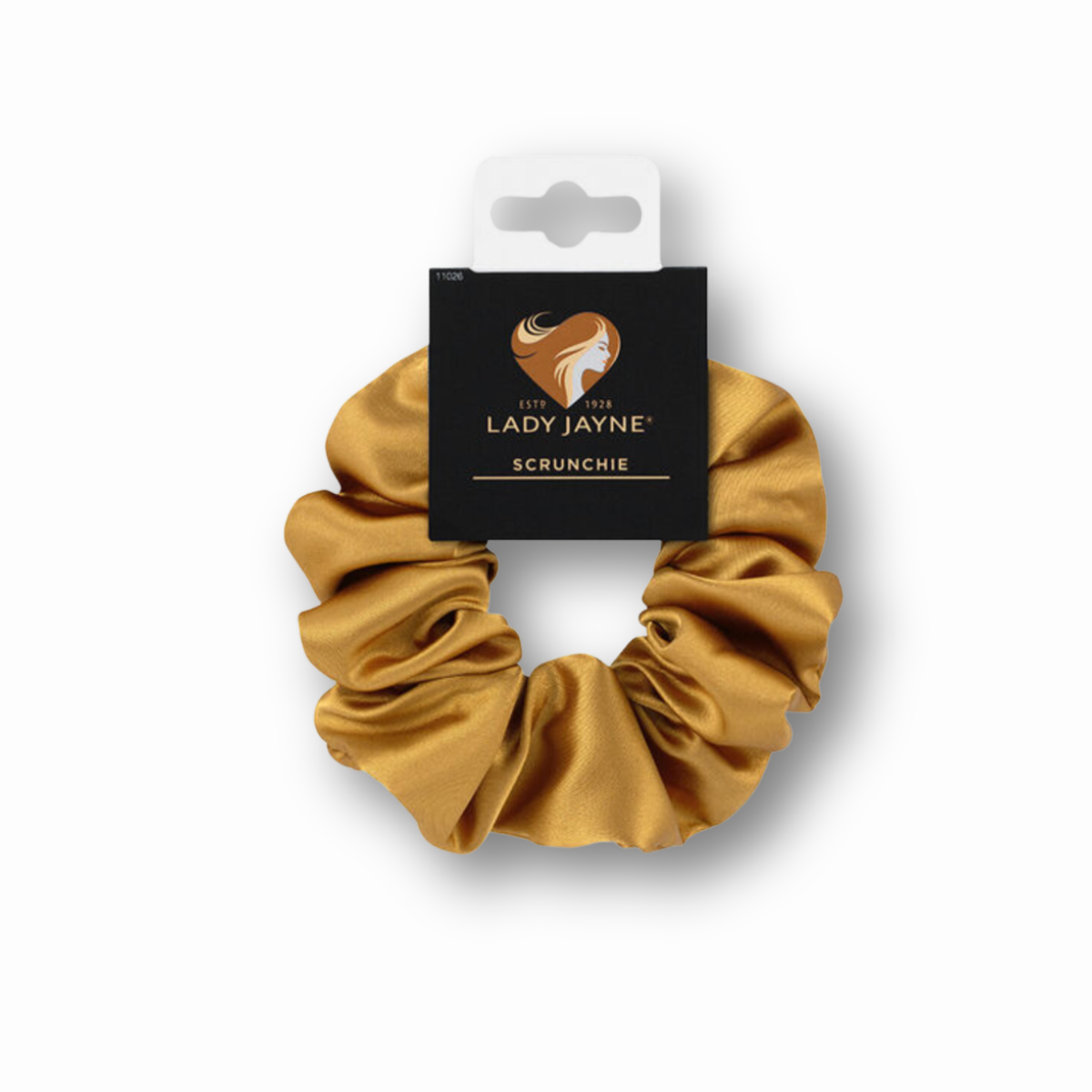 BURNT ORANGE SATIN SCRUNCHIE - 1 PK