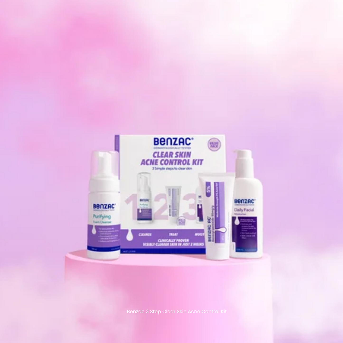 Benzac 3 Step Clear Skin Acne Control Kit