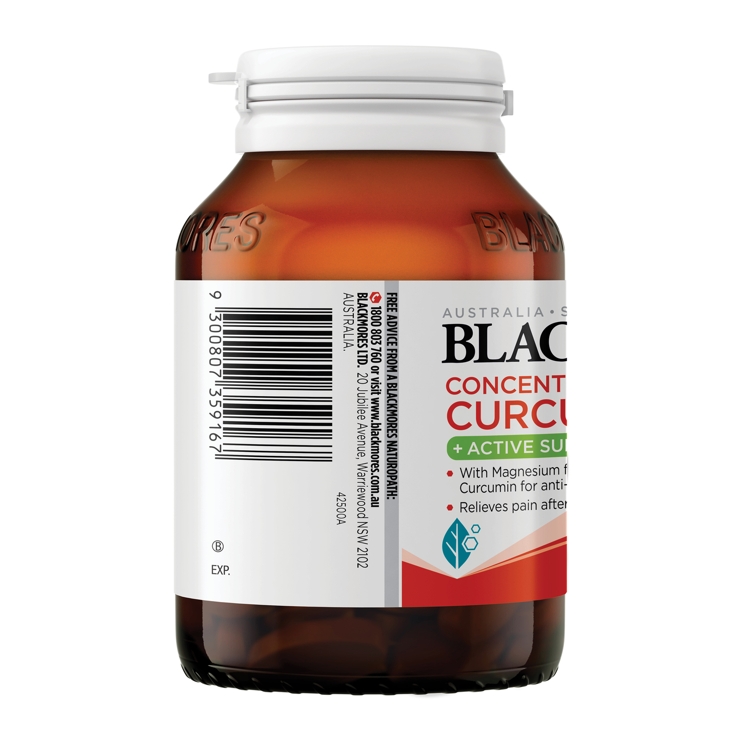 Blackmores Concentrated Curcumin + Active Support 120s