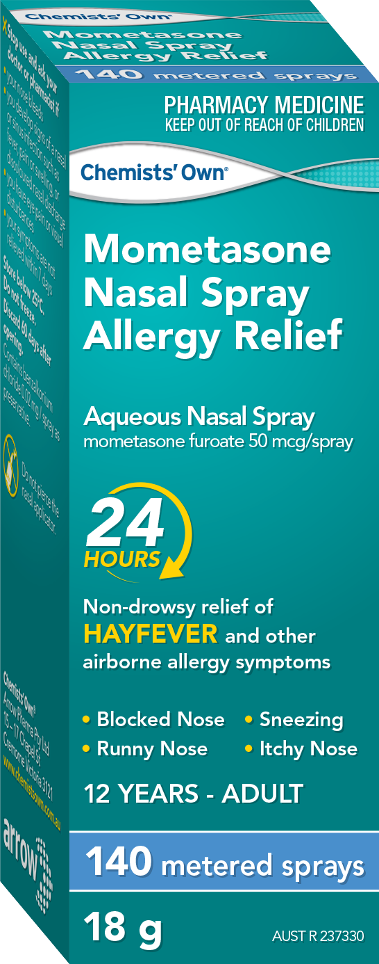 3x Chemists's Own Mometasone Furoate Spray (Nasonex Generic Alternate) + C-Zine 30x Cetirizine 10mg (Zyrtec Generic Alternate)