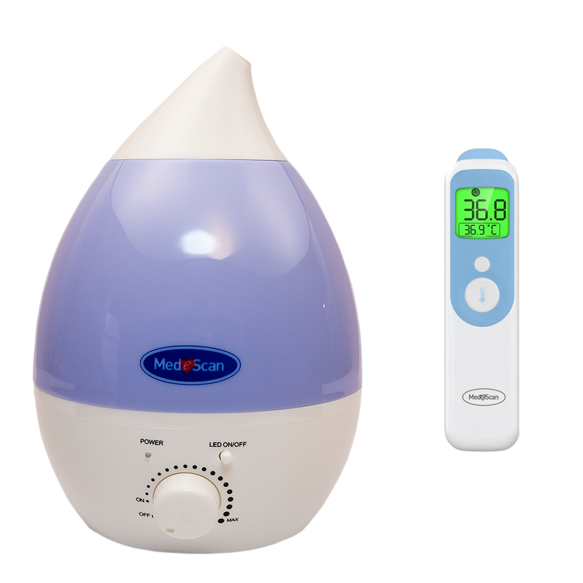 CW - Rainbow Mist Humidifier + Multifunction Thermometer