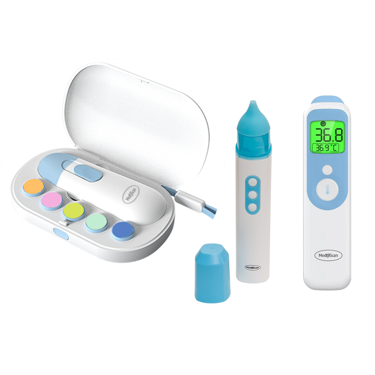 CW - Multifunction Thermometer + L'il Booger Buster + L'il Nail Buffer