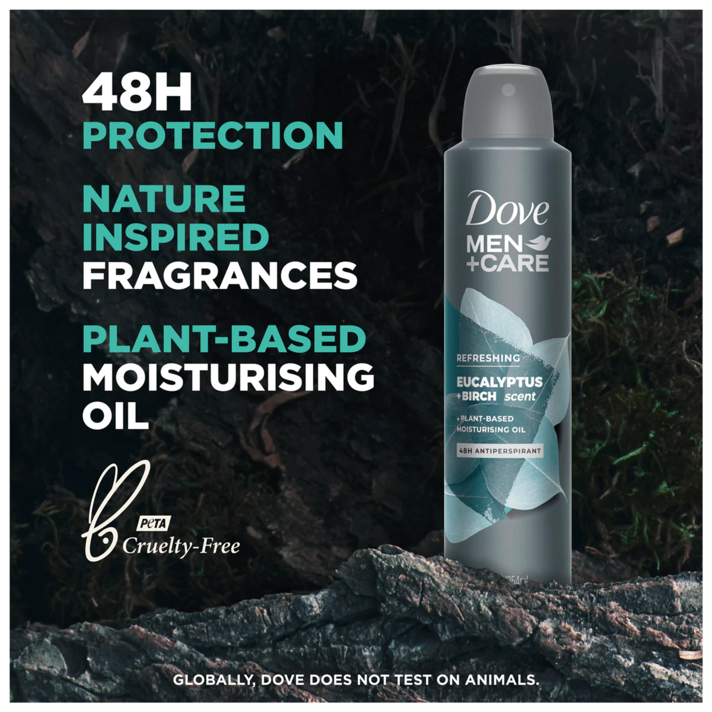 Dove For Men Antiperspirant Eucalyptus & Birch 254ml