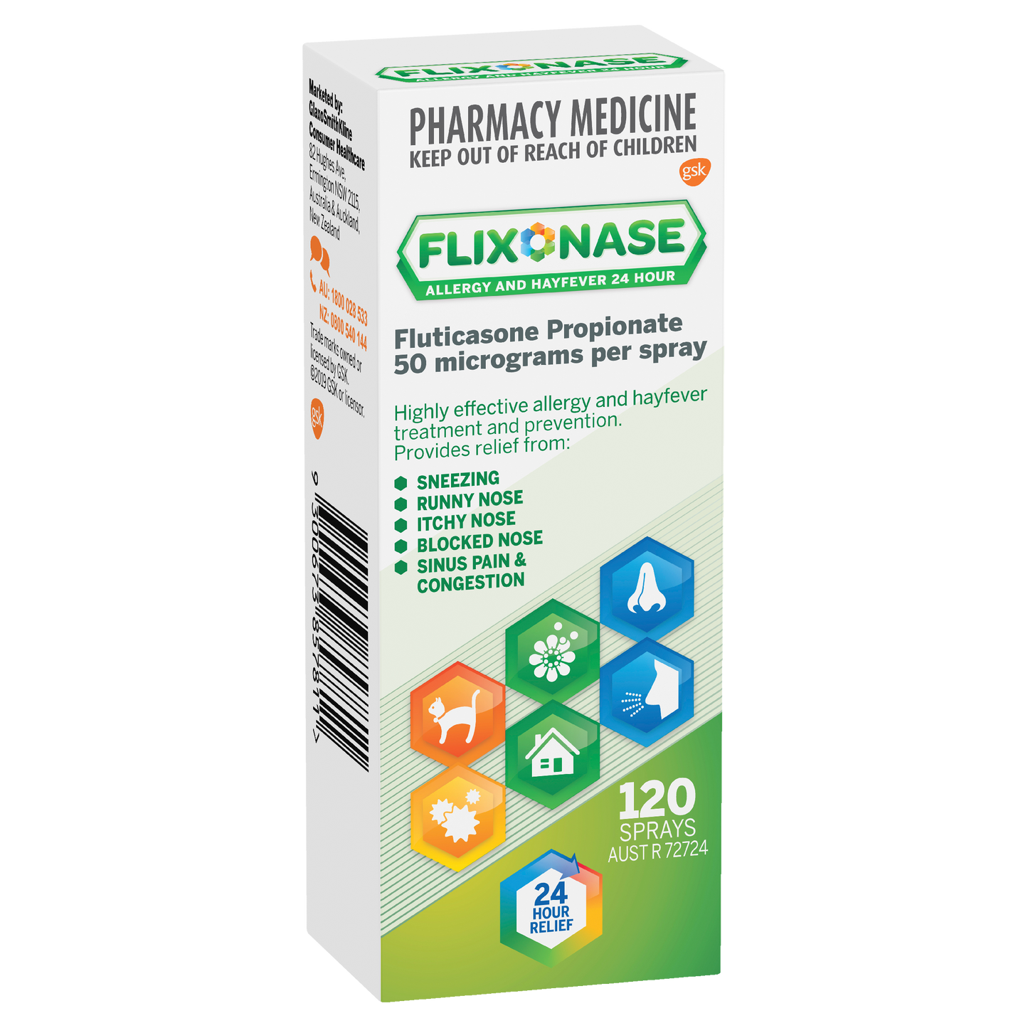 Flixonase Allergy & Hayfever 24 Hour Nasal Spray 120 Doses