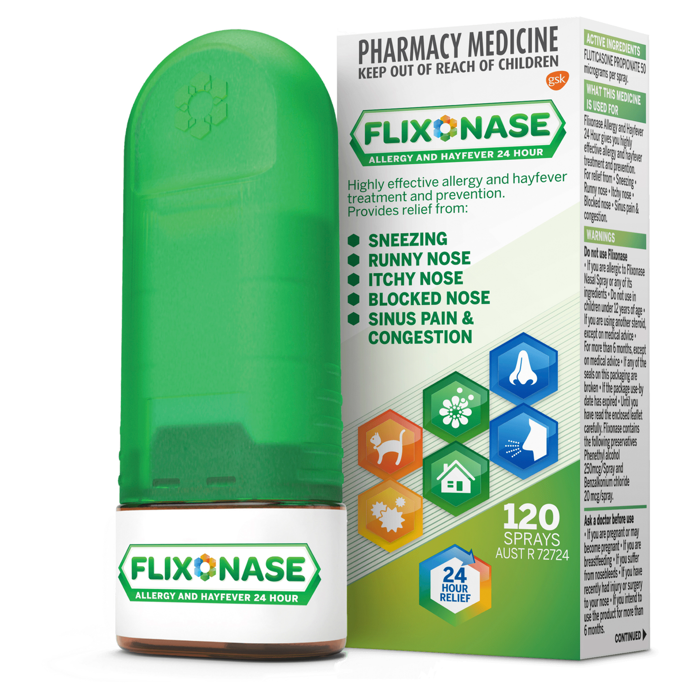 Flixonase Allergy & Hayfever 24 Hour Nasal Spray 120 Doses