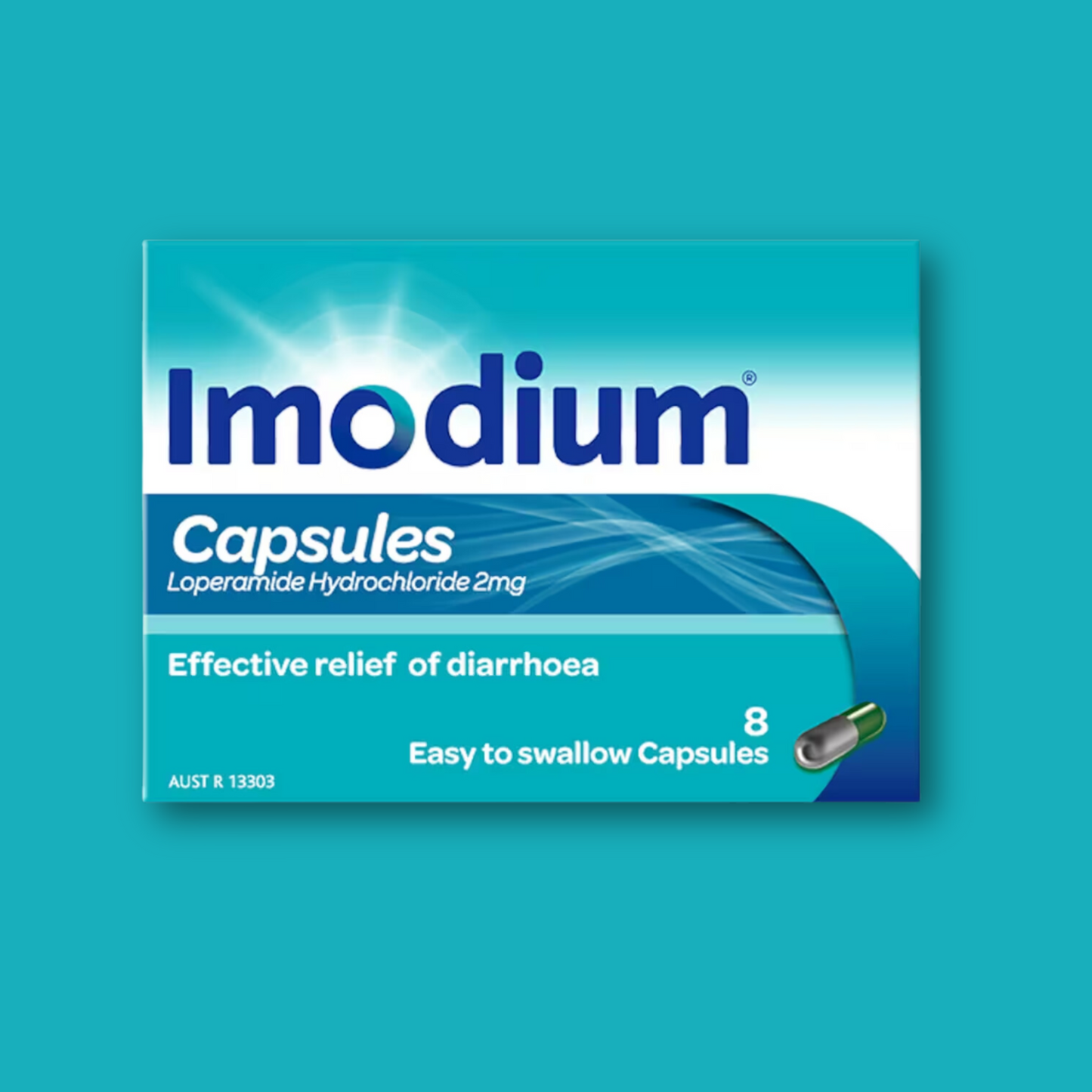 Imodium Capsules 2mg for Diarrhoea Relief 8 Capsules