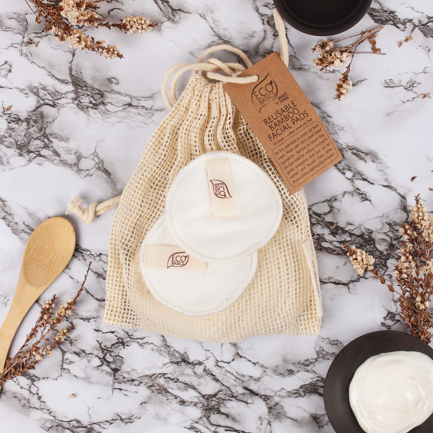 White Magic Eco Basics Bamboo Facial Pads 10Pk