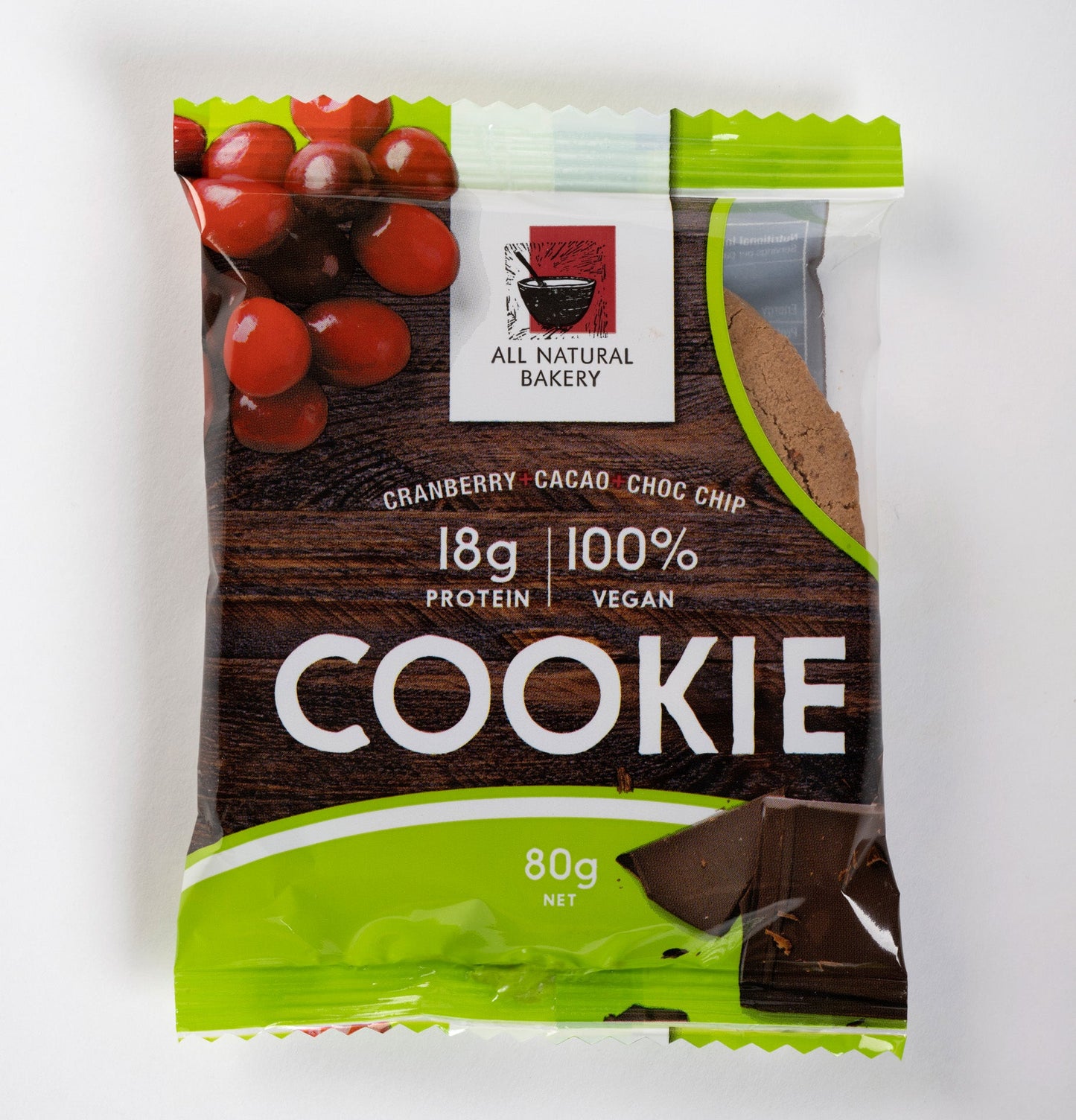 All Natural Bakery Cookie Cranb Cacao Choc Chip 80g(Pack of 12)
