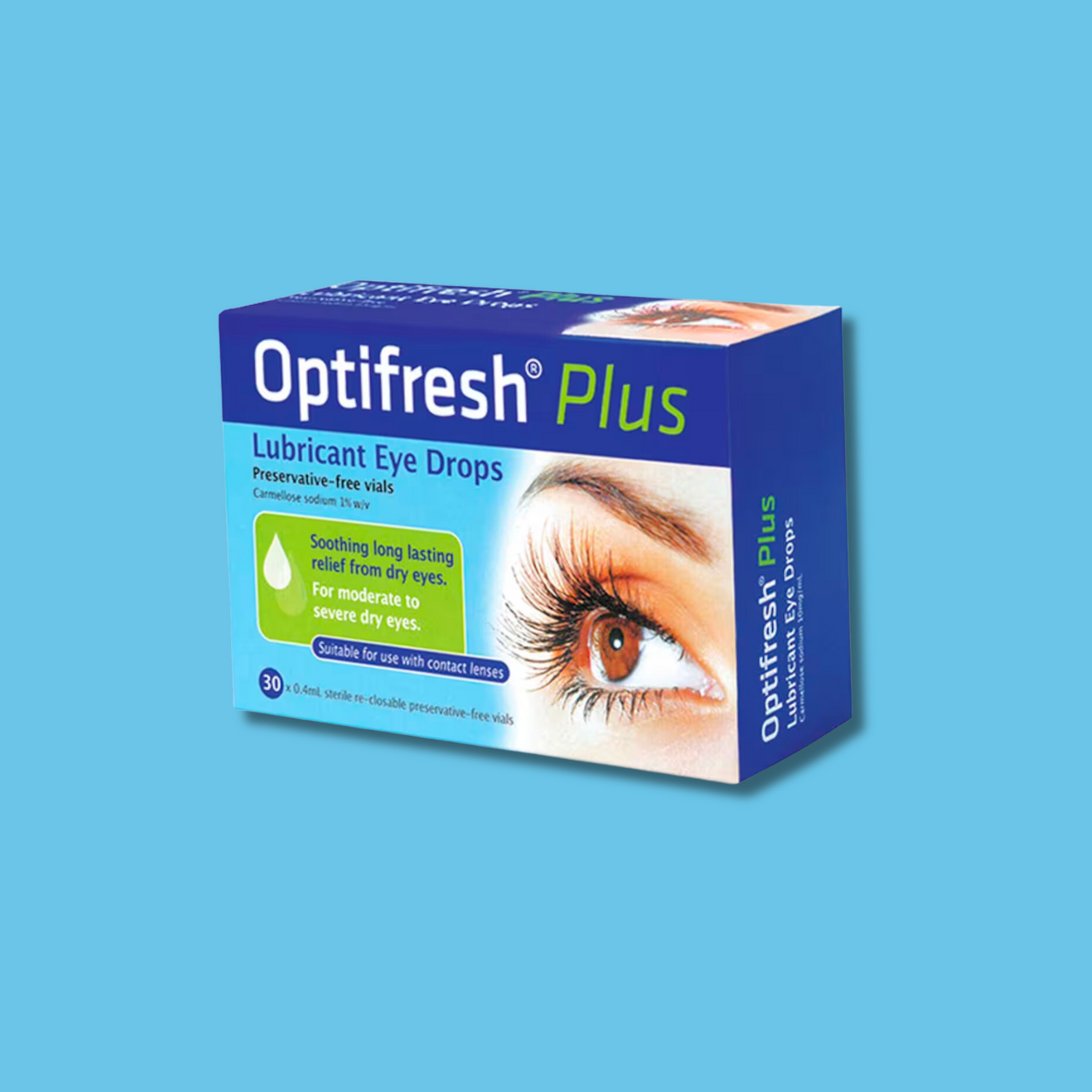 Optifresh Plus Lubricant Eye Drops 30 Vials