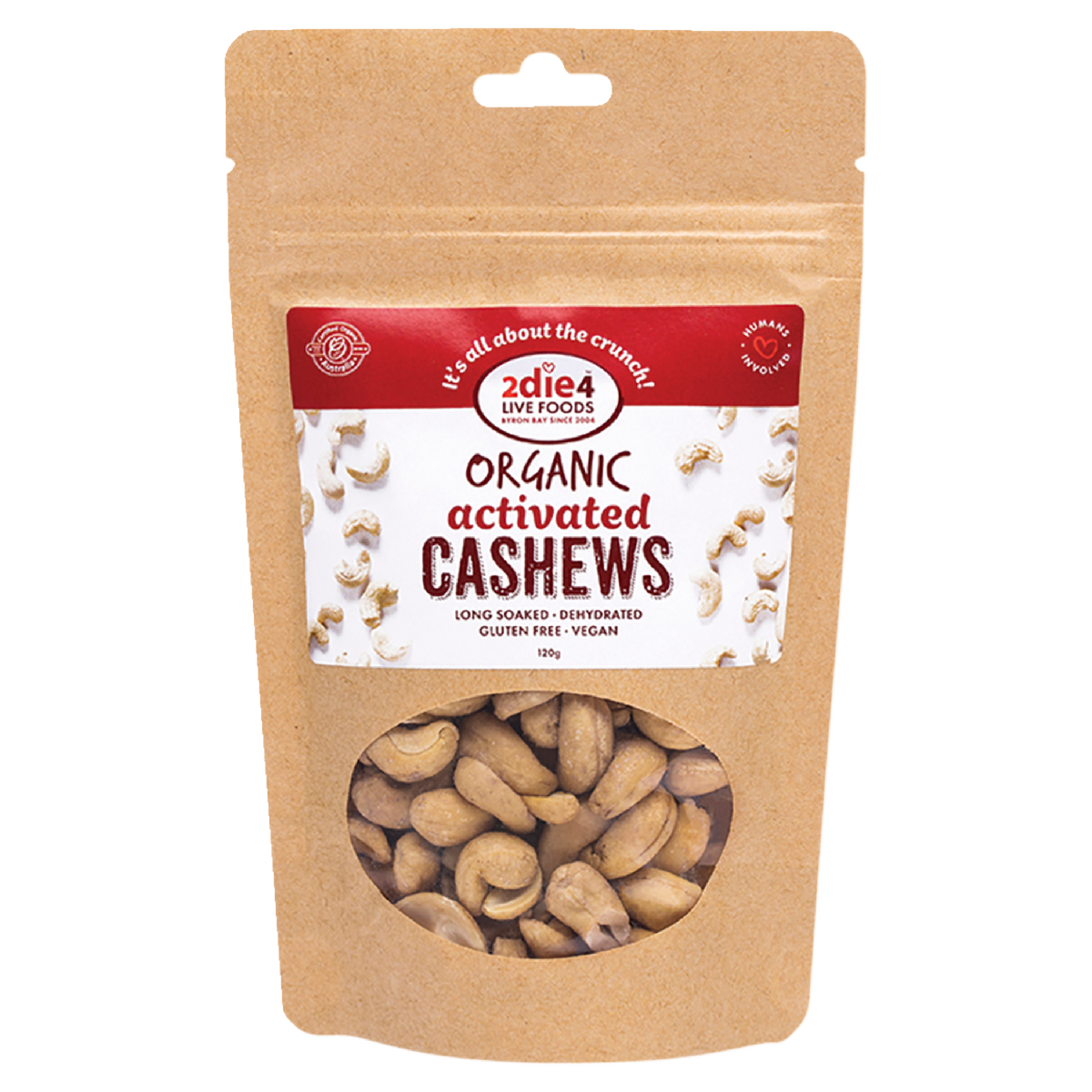 2DIE4 LIVE FOODS Organic Activated Cashews 120g
