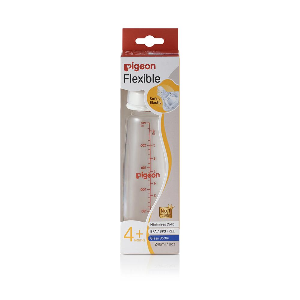 Pigeon Flexible Peristaltic Glass Bottle 240mL