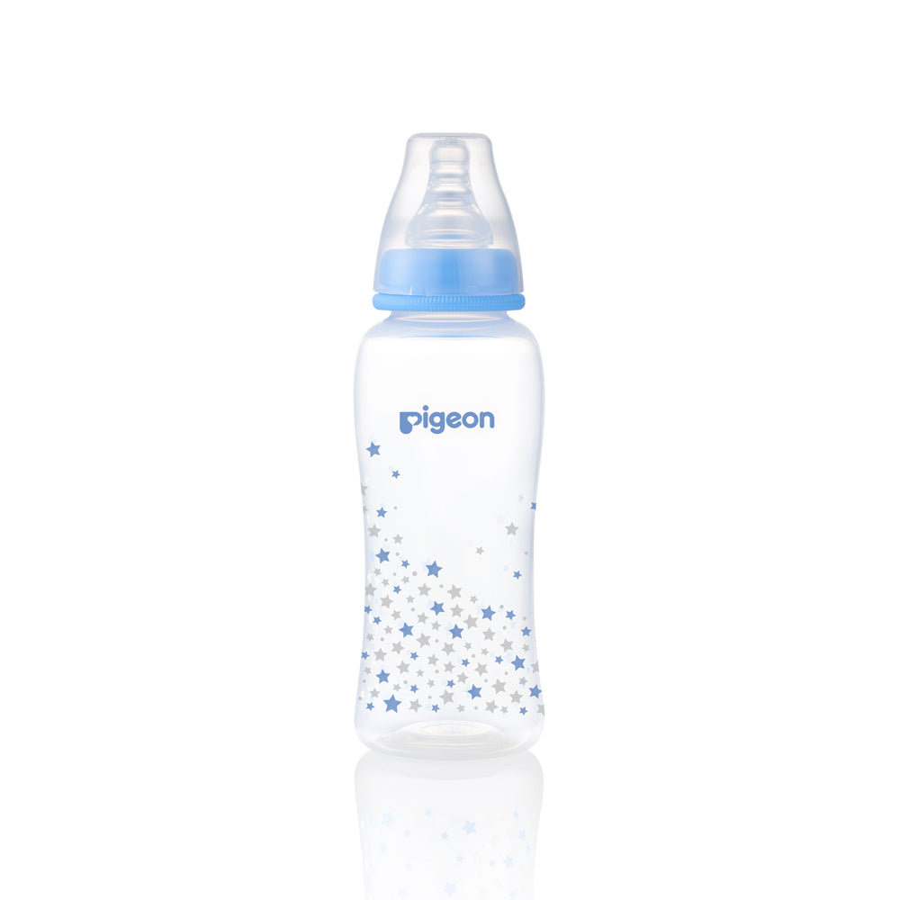 Pigeon Flexible Bottle CLEAR PP 250mL Blue Star