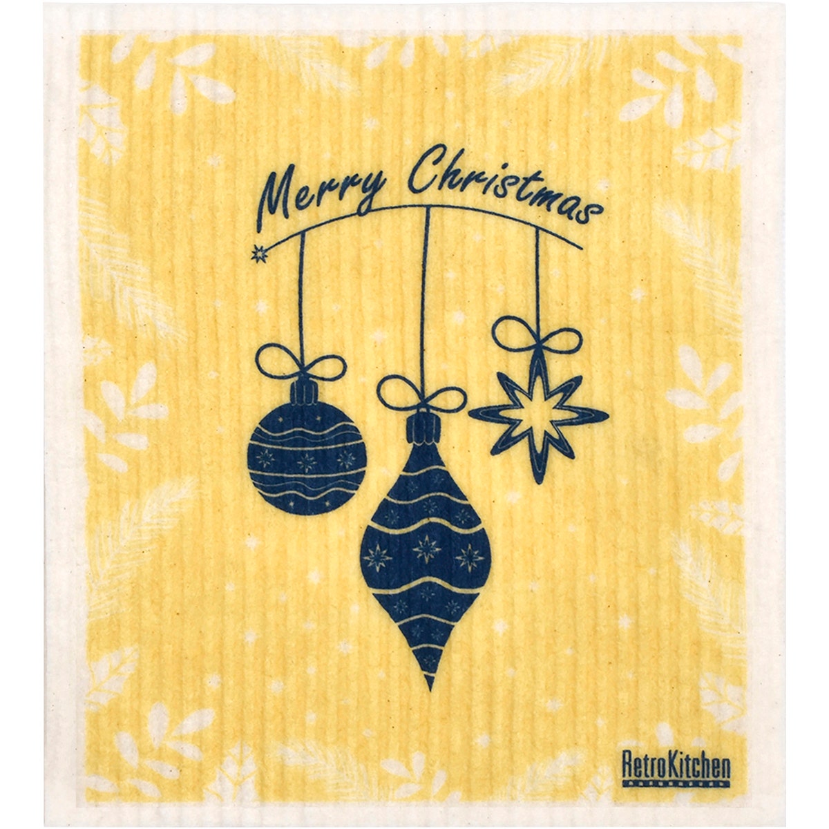 RETROKITCHEN 100% Compostable Sponge Cloth Christmas Baubles 1