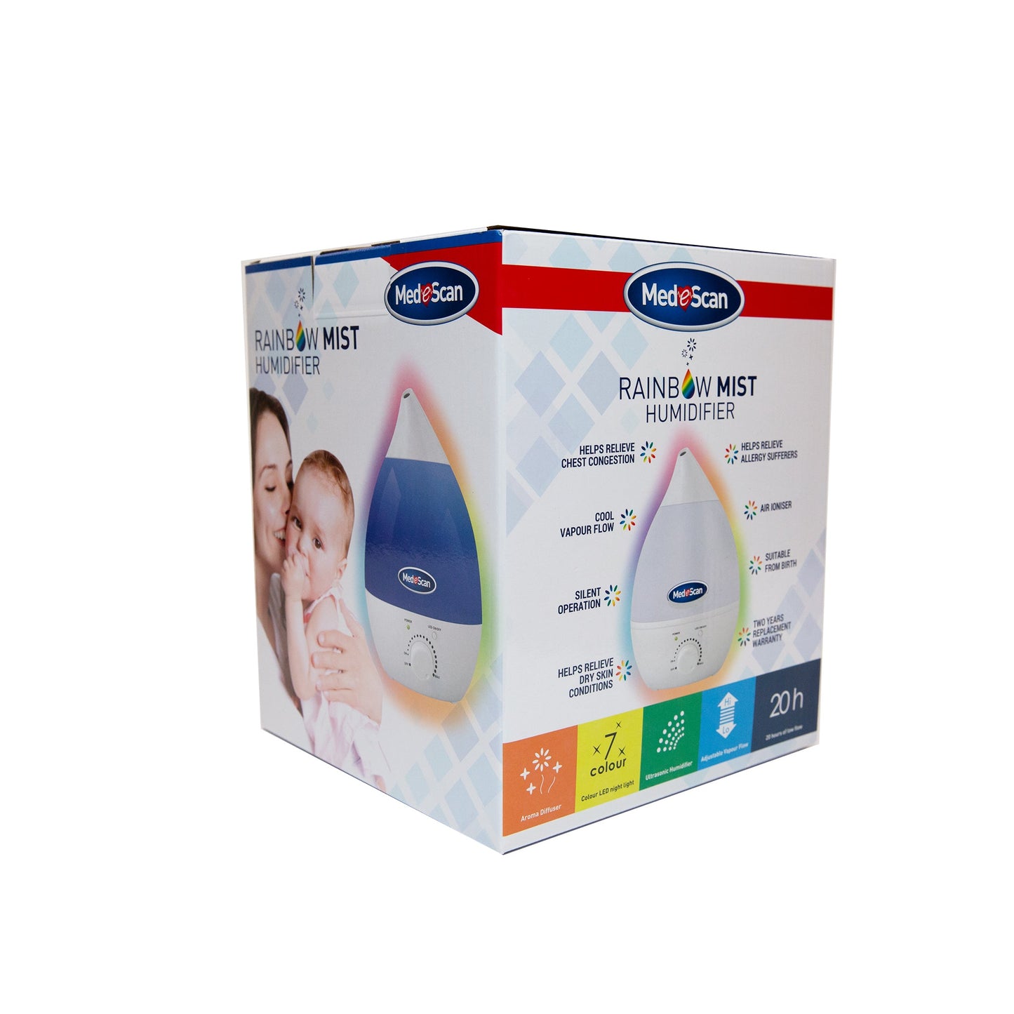 Rainbow Mist Ultrasonic Cool Mist Humidifier