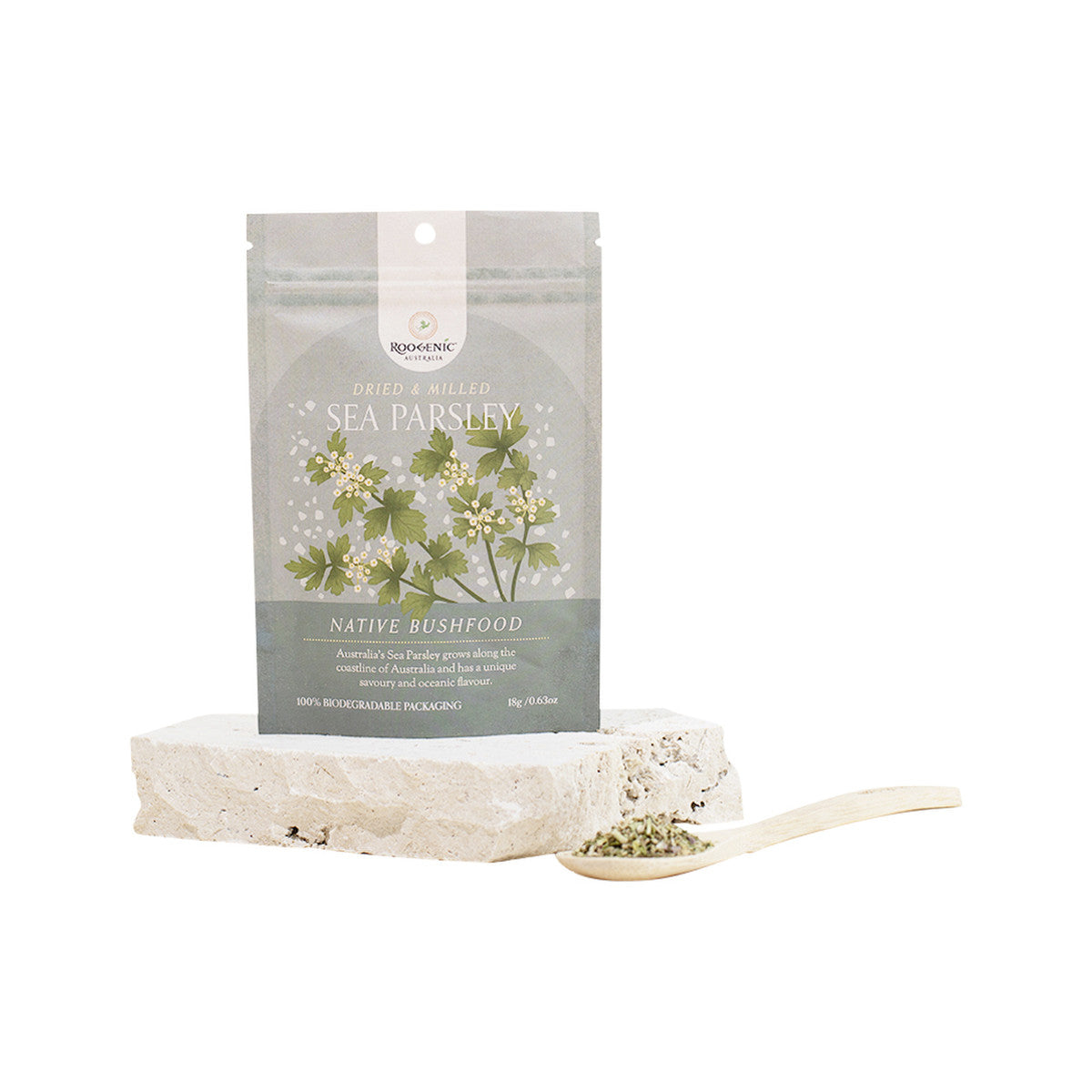 Roogenic Australia Native Bushfood Dried & Milled Sea Parsley 18g